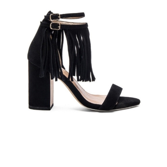 RAYE Shoes - Raye Loni Fringe Suede Heels